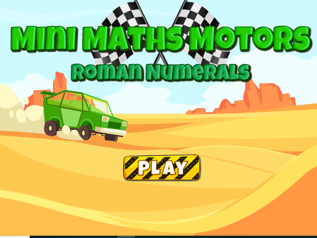 Mini-Maths-Motors-Roman Numerals