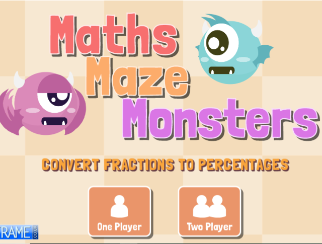 Convert-Fractions-to-Percentages-Maths-Maze-Monsters
