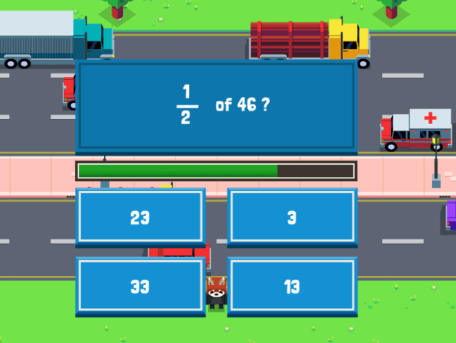 Fractions-of-Numbers-Maths-Road-Hopper