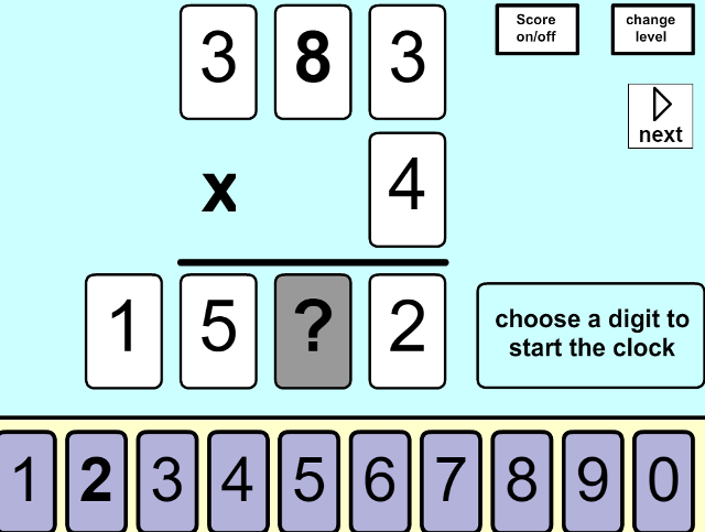 Multiply numbers up to 4 digits by a one- or two-digit number using an