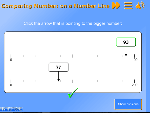compare-numbers-on-a-number-line-mathsframe
