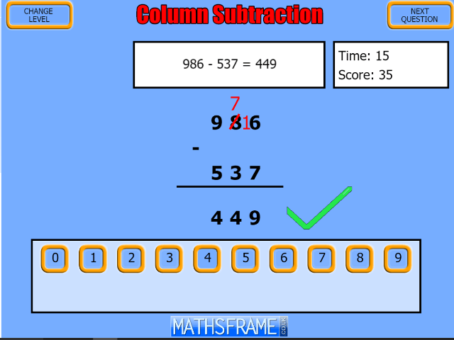 column-subtraction