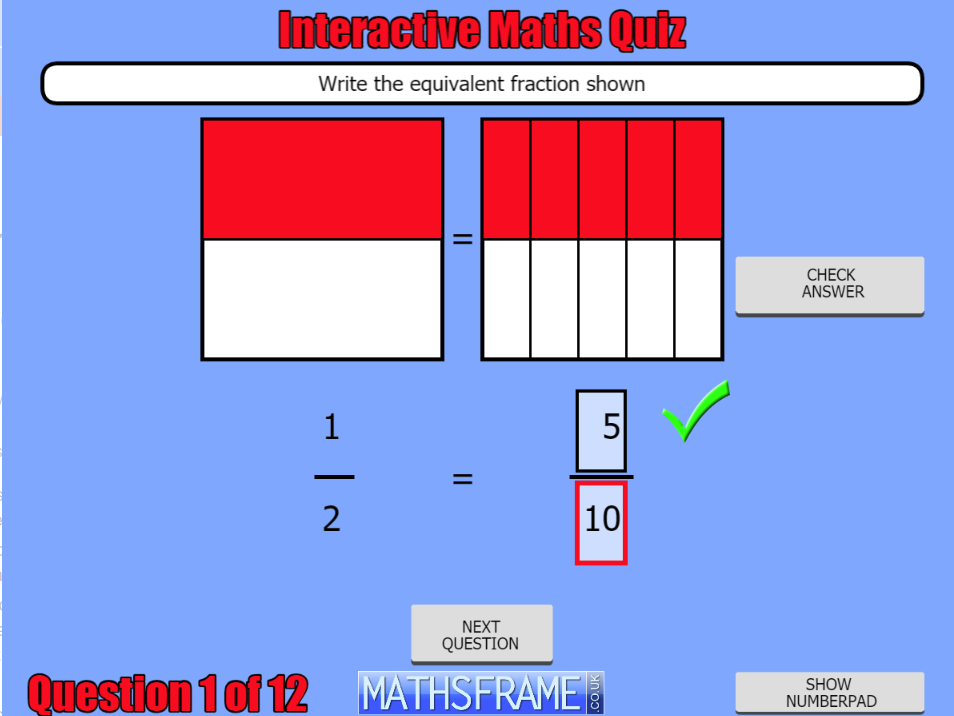 Y4-Number-Fractions-Interactive-Quiz